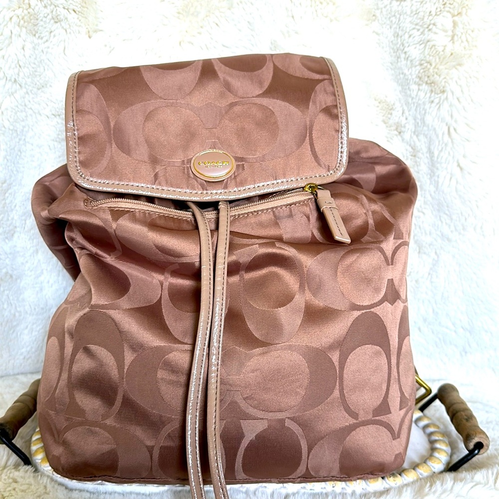 Coach Satin Signature Backpack